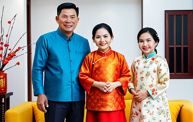 IoT 보안 프레임워크와 가상화 보안 - ** A professional businesswoman in Hanoi, Vietnam, wearing a traditional Ao Dai (long dress) in a mo...