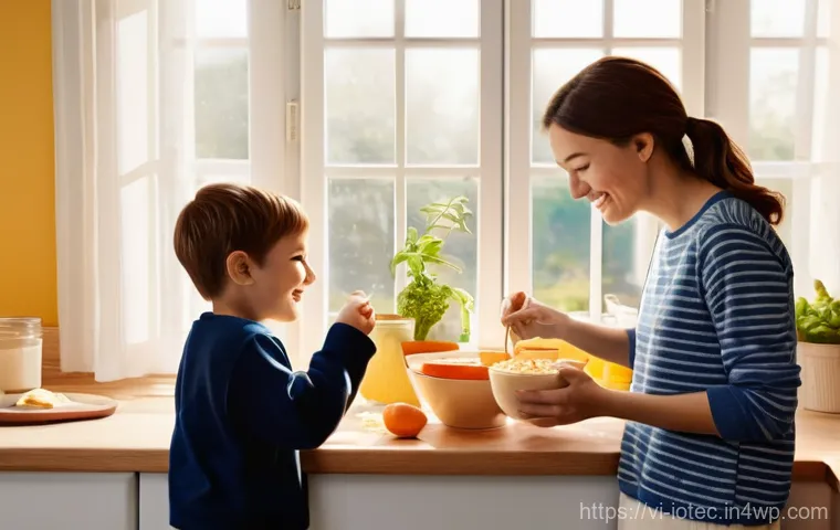 IoT 보안 프레임워크와 시스템 통합 - **Prompt 1: Cozy Family Morning**
"A warm and inviting scene of a family of four enjoying breakf...