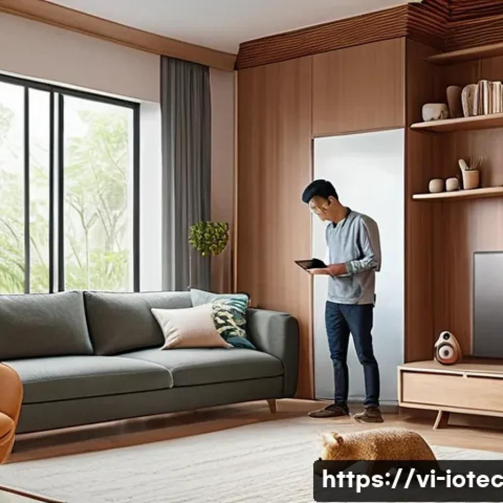 IoT 보안 프레임워크의 표준화 노력 - **Prompt 1: IoT Vulnerabilities in a Smart Vietnamese Home**
A cozy, modern Vietnamese living ro...