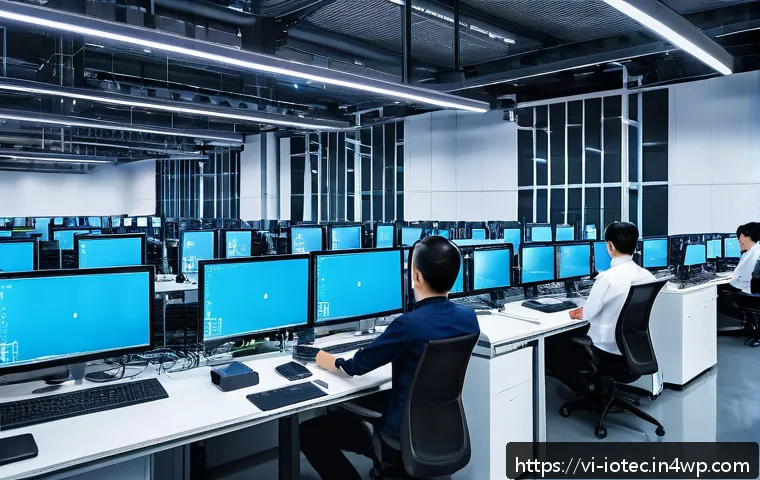 IoT 보안 프레임워크 구현 시 주의사항 - A detailed illustration of a modern Vietnamese smart factory environment with diverse IoT devices in...